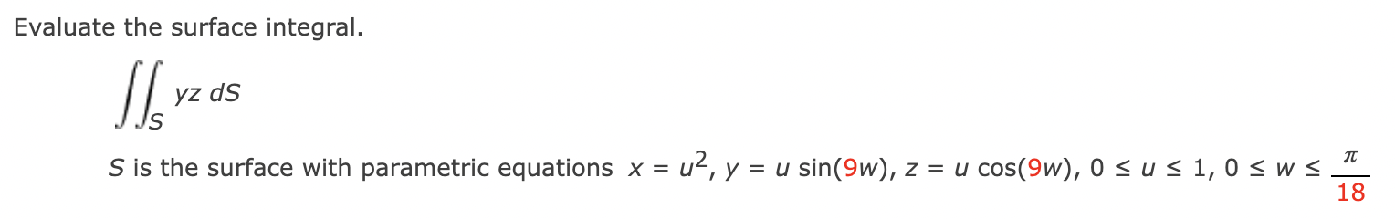 Solved Evaluate The Surface Integral S Yz Ds S Is The Chegg