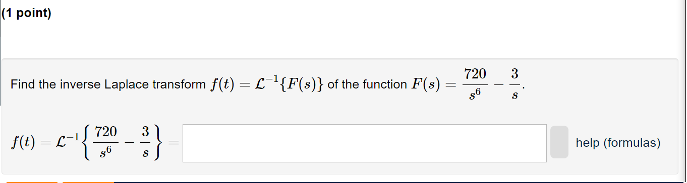 Solved Point Find The Inverse Laplace Transform Chegg