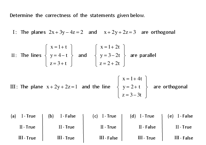 Solved Determine The Correctness Of The Statements Given Chegg