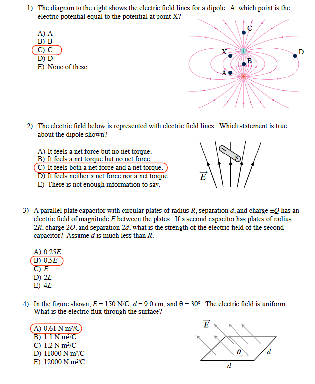 No Net Force On Dipole In Electric Field Diagram Solved Whic