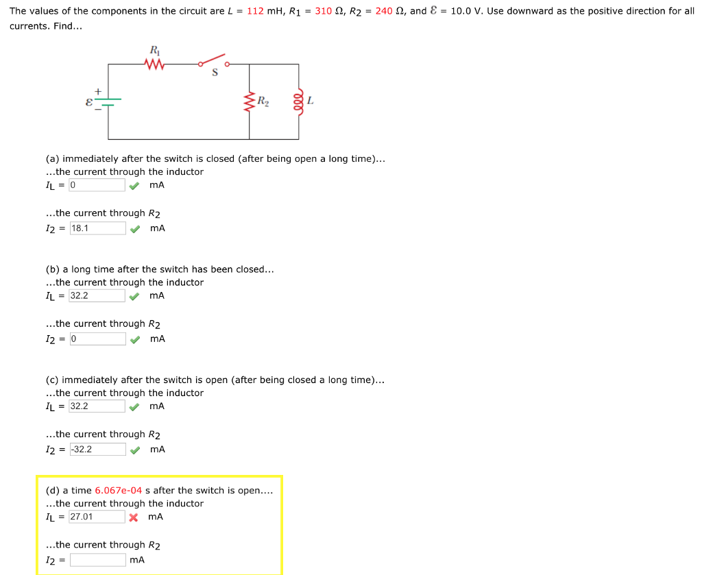 Solved The Values Of The Components In The Circuit Are L Chegg