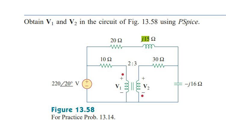 Solved Obtain V1 And V2 In The Circuit Of Fig 13 58 Using Chegg