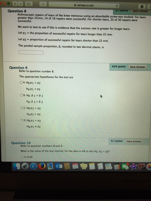 Solved Canopy Uc Edu Question Arthroscopic Repairs Of Chegg