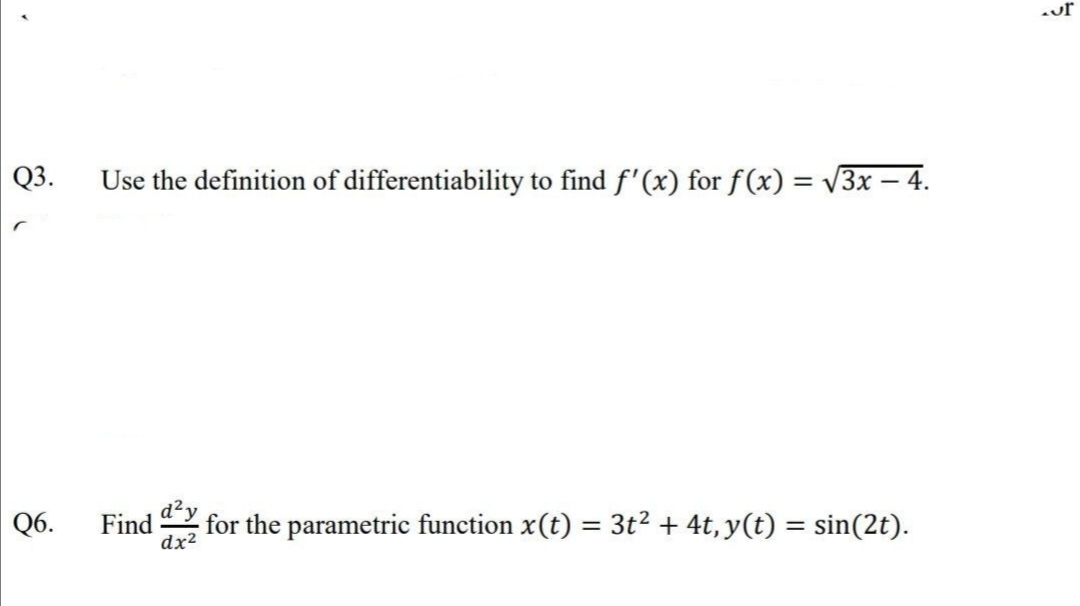 Solved Use The Definition Of Differentiability To Find Chegg