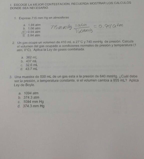 Solved L Escoge La Mejor Contestacion Recuerda Mostrar Los Chegg