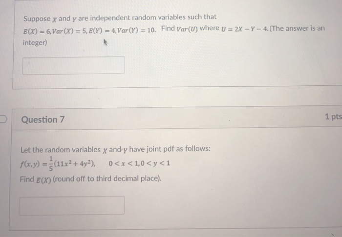 Solved Suppose X And Y Are Independent Random Variables Such Chegg