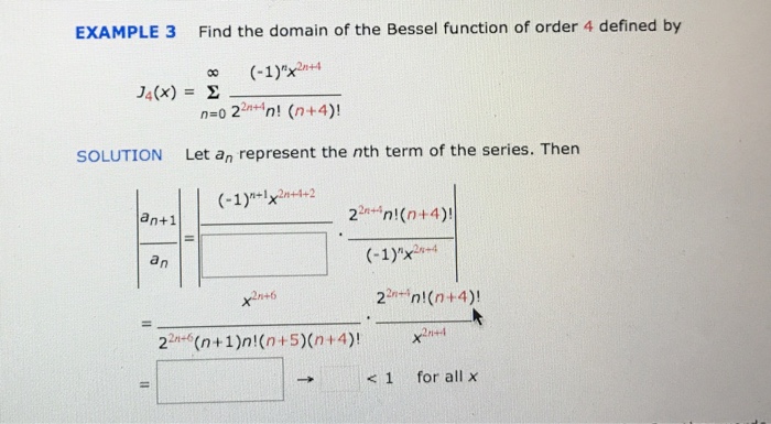 Solved Find The Domain Of The Bessel Function Of Order Chegg