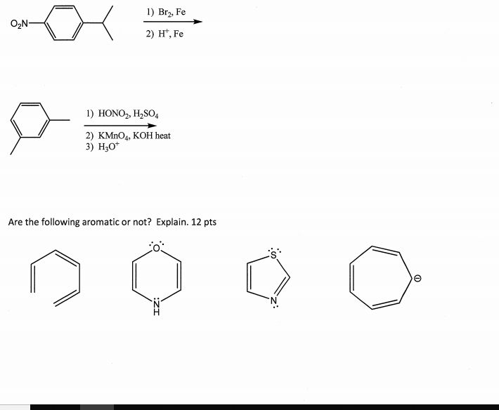 Solved Br Fe O N H Fe Hono H O Kmno Koh Chegg