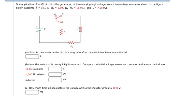 Solved One Application Of An RL Circuit Is The Generation Of Chegg