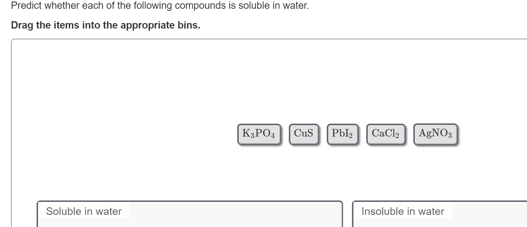 Solved Predict Whether The Following Compounds Are Soluble