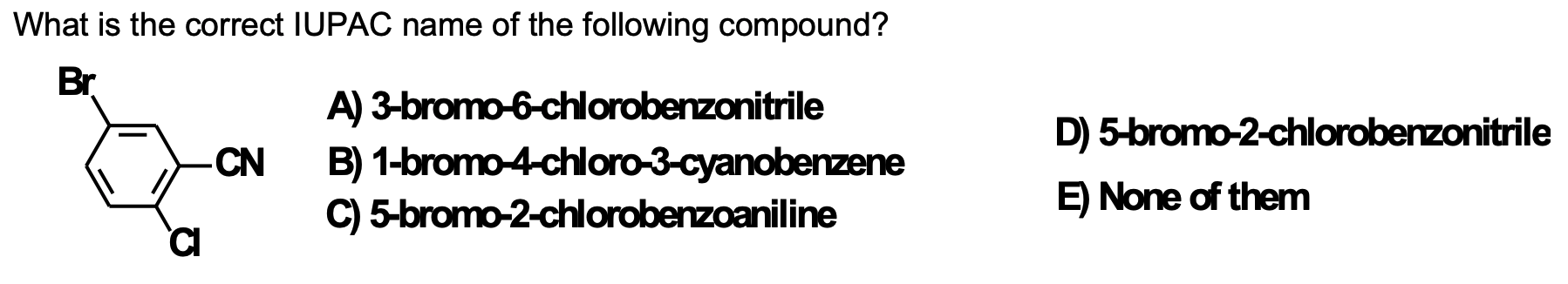 Solved What Is The Correct Iupac Name Of The Following Chegg