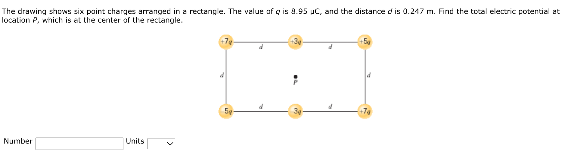 Solved The Drawing Shows Six Point Charges Arranged In A Chegg