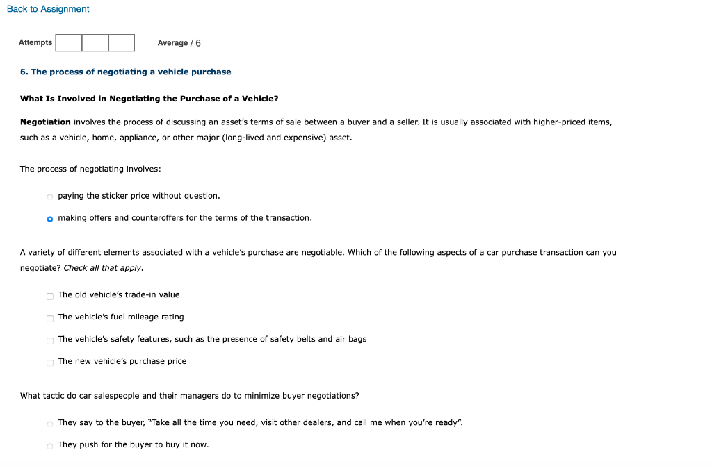 Solved Back To Assignment Attempts Average 6 6 The Chegg
