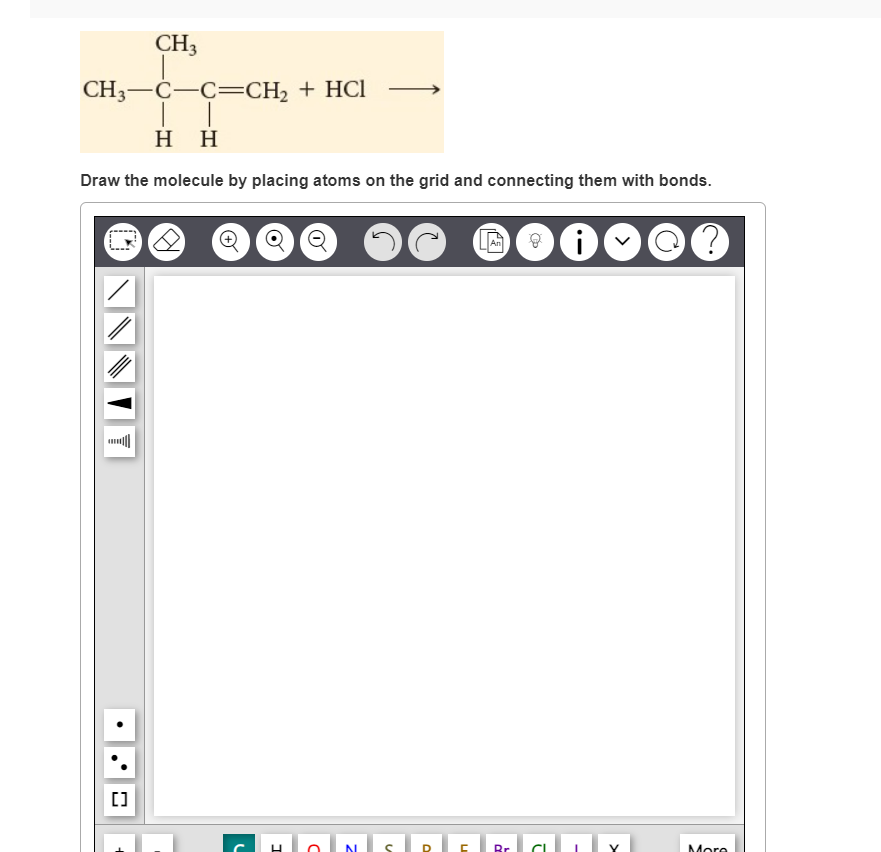 Solved Draw The Molecule By Placing Atoms On The Grid And Chegg