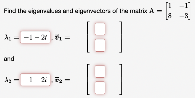 Solved Find The Eigenvalues And Eigenvectors Of The Matrix Chegg