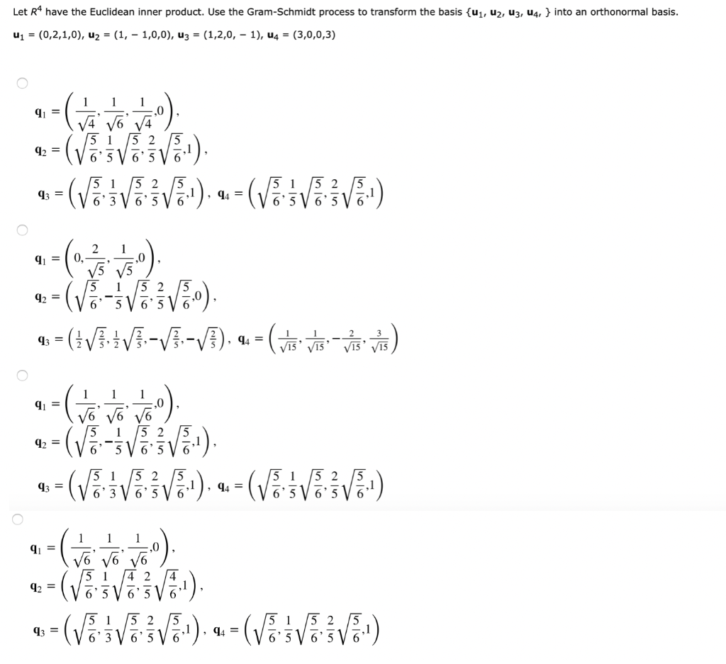 Solved Let Rº have the Euclidean inner product Use the Chegg