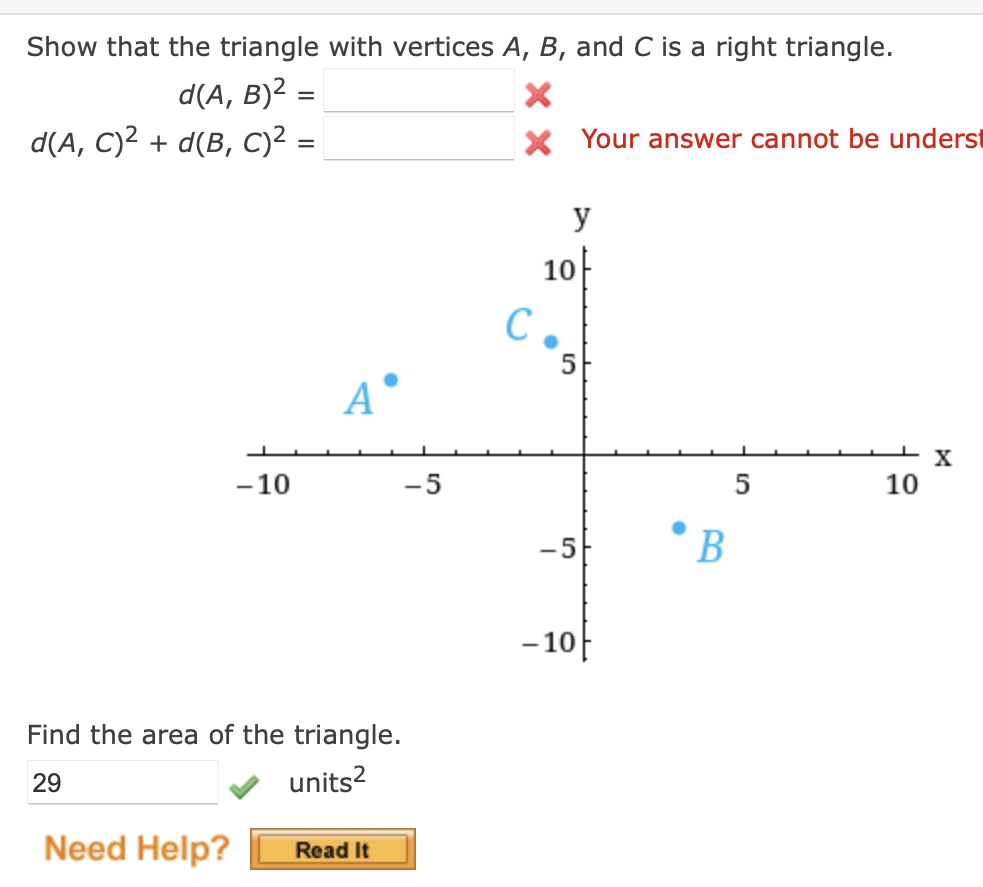 Solved Show That The Triangle With Vertices A B And C Is A Chegg