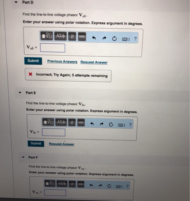 Solved P 5 103 A Balanced Positive Sequence Wye Connected Chegg