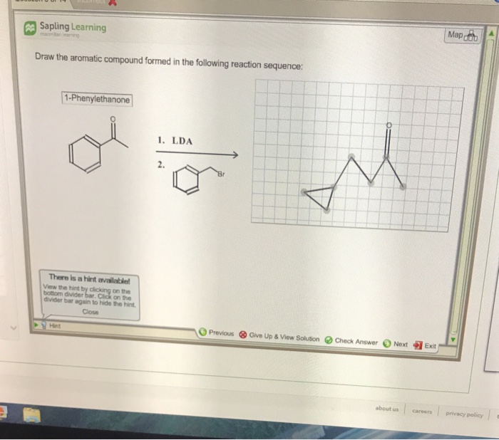 Solved Map Sapling Learning Draw The Aromatic Compound Fo...
