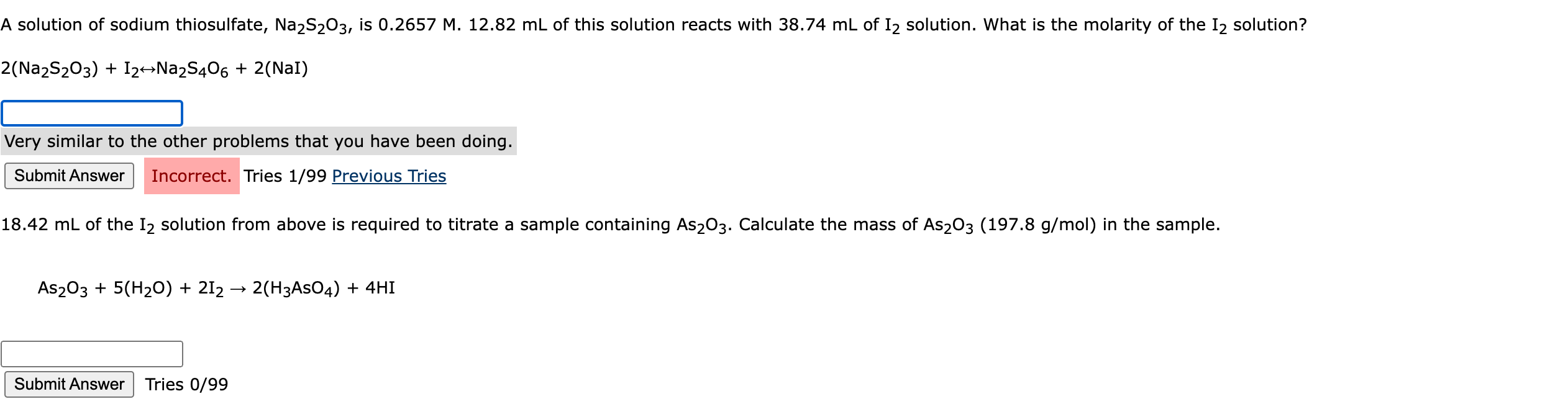 Solved A Solution Of Sodium Thiosulfate Na2 S2O3 Is Chegg