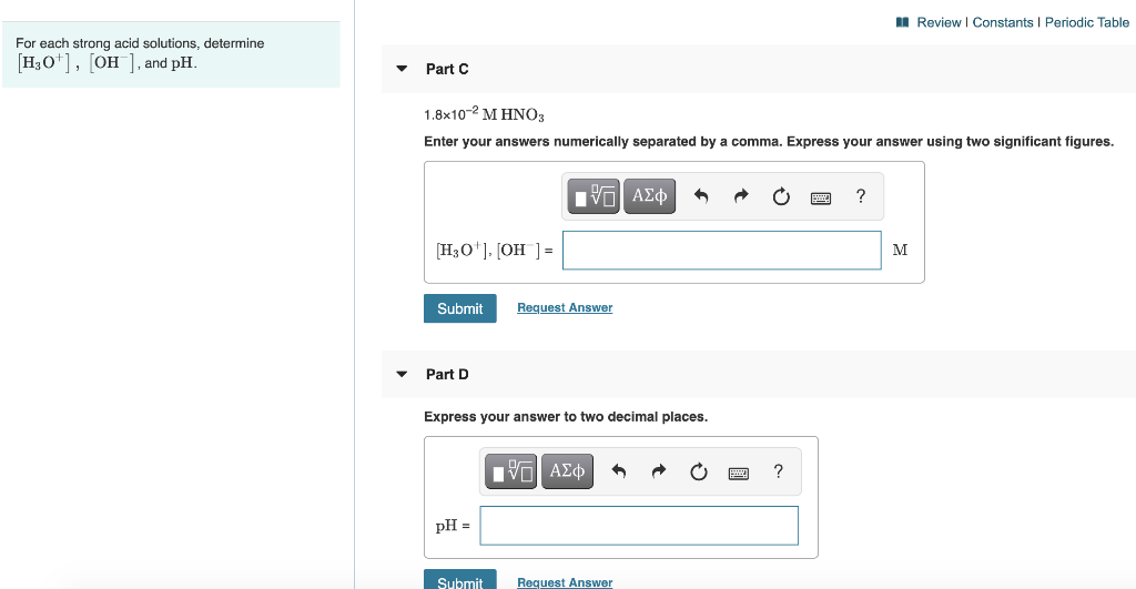 Solved A Review Constants Periodic Table For Each Strong Chegg