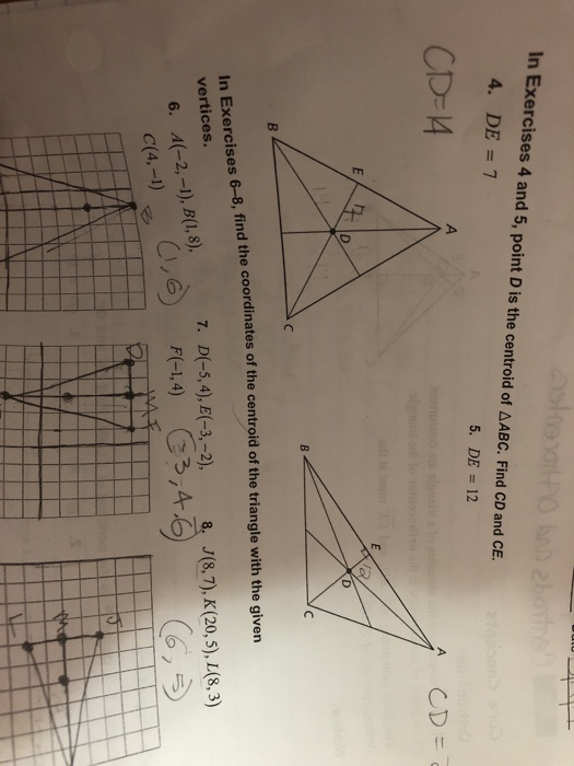 Solved In Exercises And Point D Is The Centroid Of Chegg