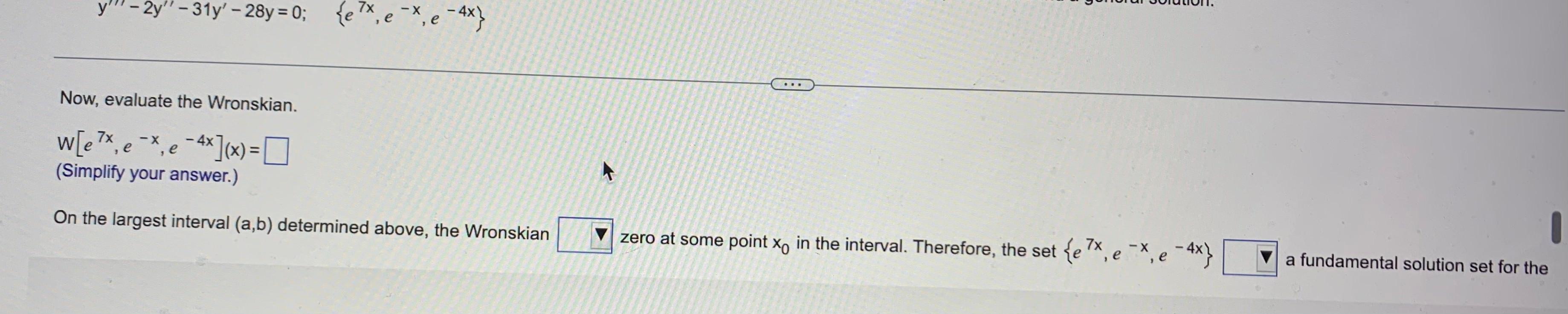 Solved Using The Wronskian Verify That The Given Functions Chegg