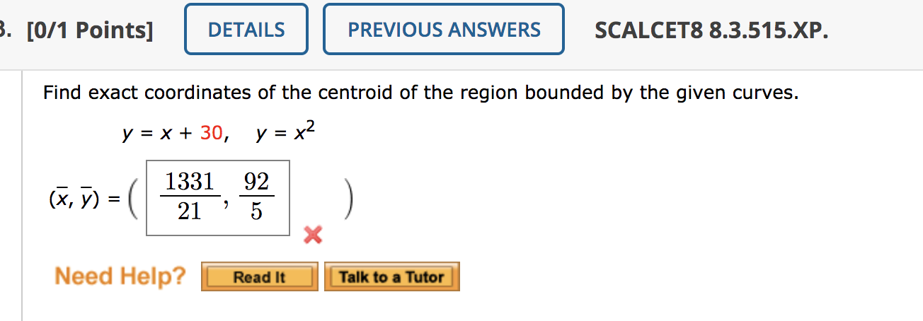 Solved B Points Details Previous Answers Scalcet Chegg