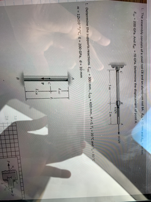 Solved The Assembly Consists Of A Steel Rod CB And An Chegg