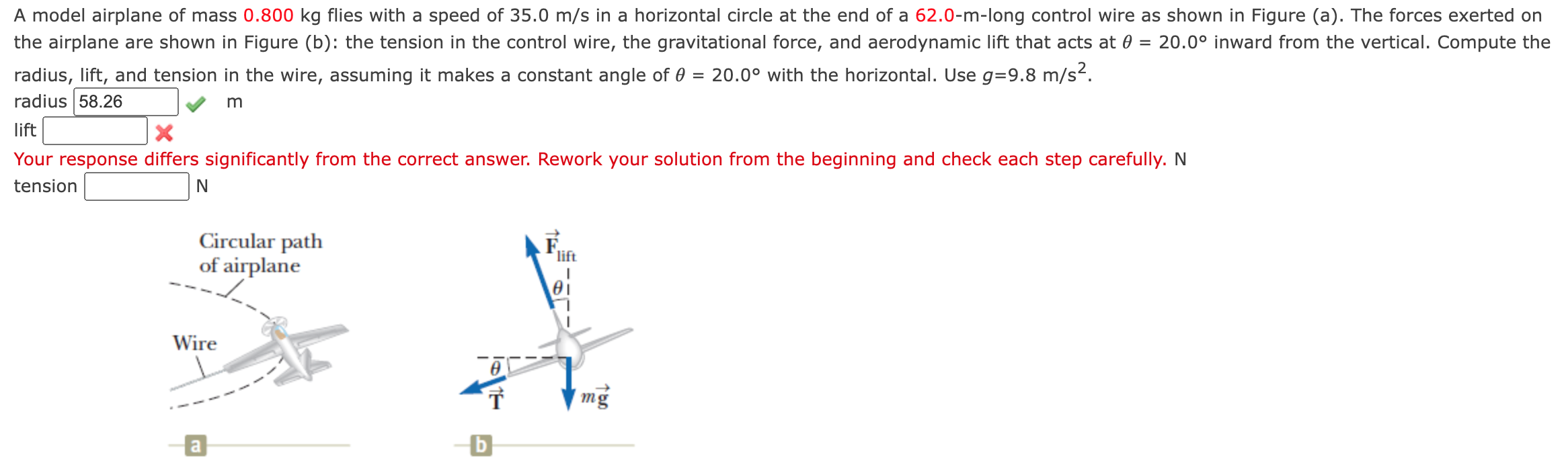 Solved A Model Airplane Of Mass Kg Flies With A Speed Chegg