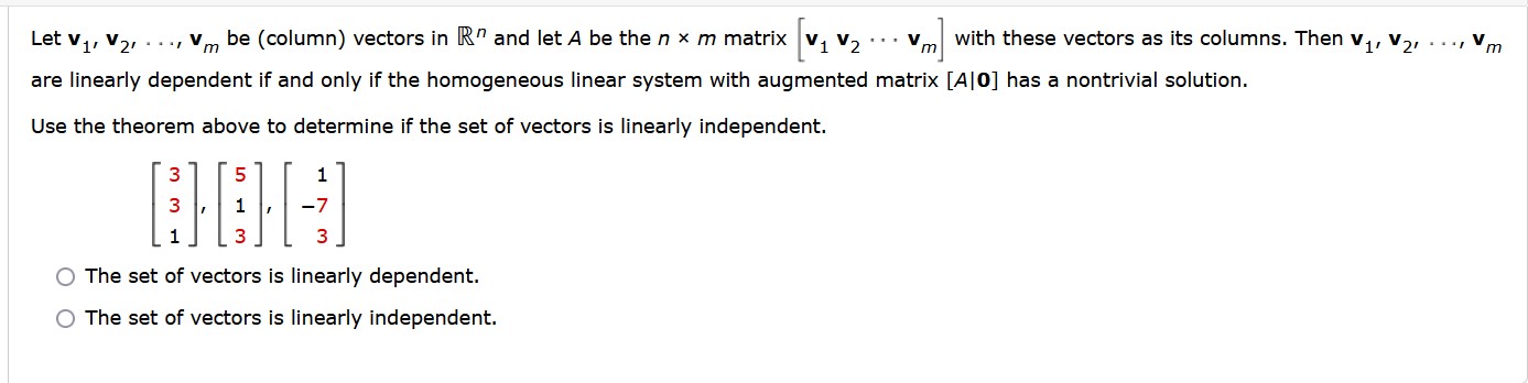 Solved Let V V Vm Be Column Vectors In Rn And Let A Be Chegg