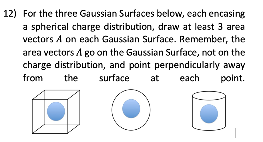 Solved For The Three Gaussian Surfaces Below Each Encasing Chegg