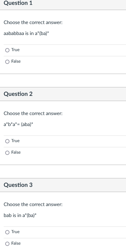 Solved Question Choose The Correct Answer Aababbaa Is In Chegg