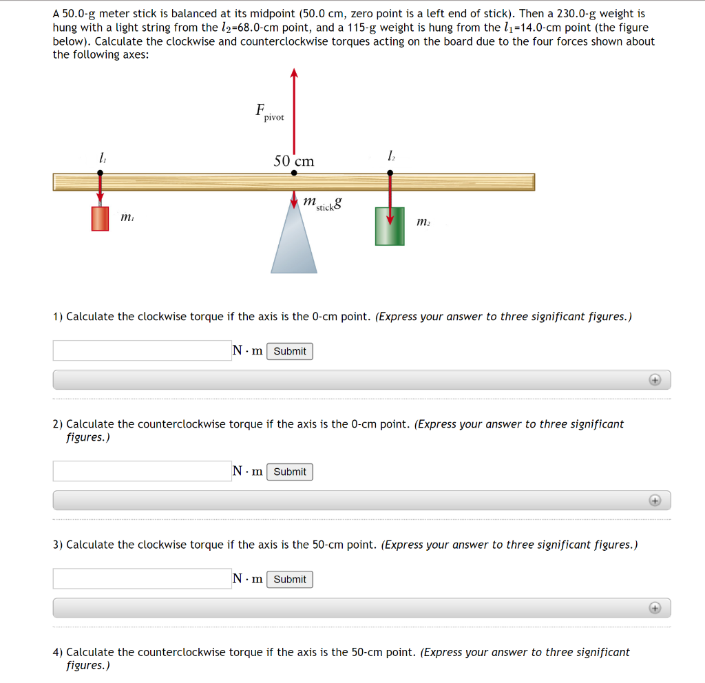 Solved Also Calculate The Clockwise Torque If The Axis Chegg