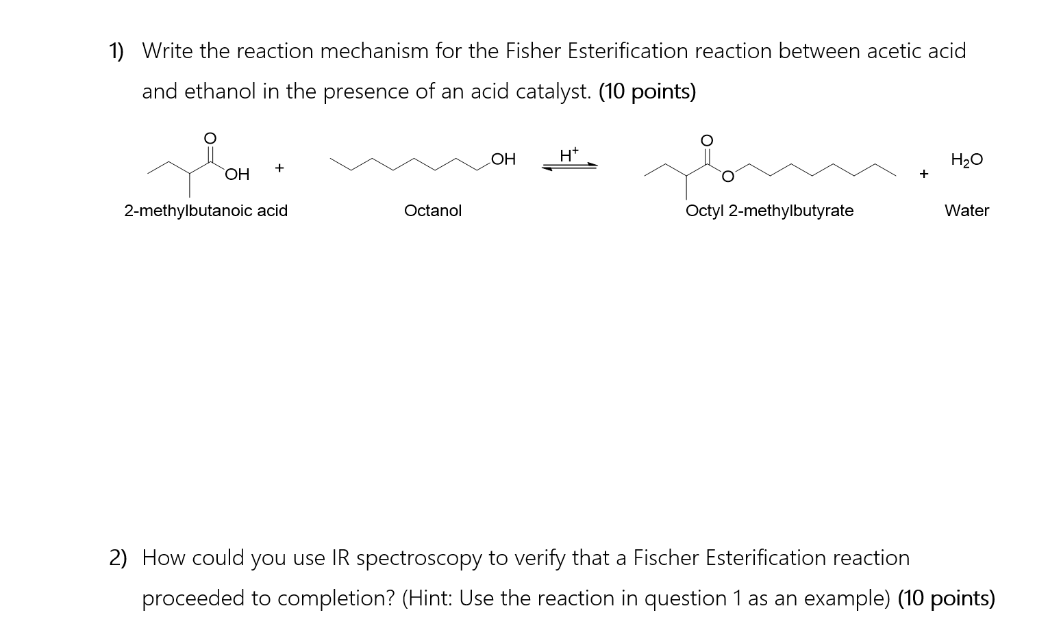 Solved Write The Reaction Mechanism For The Fisher Chegg