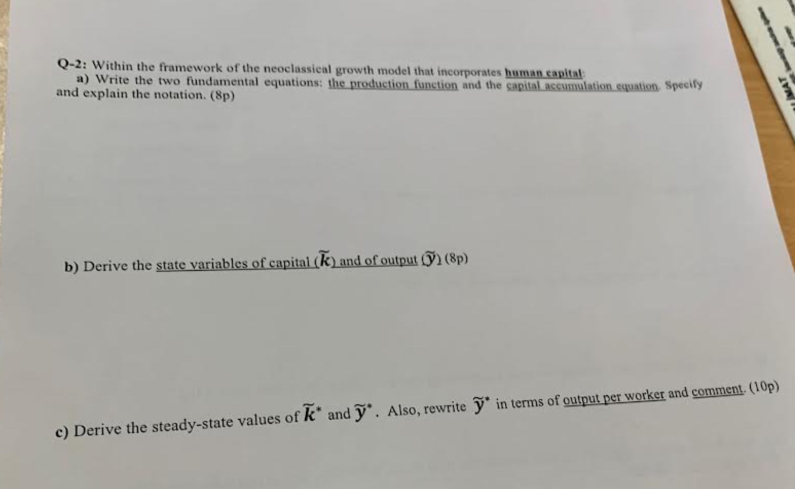 Solved Q 2 Within The Framework Of The Neoclassical Growth Chegg