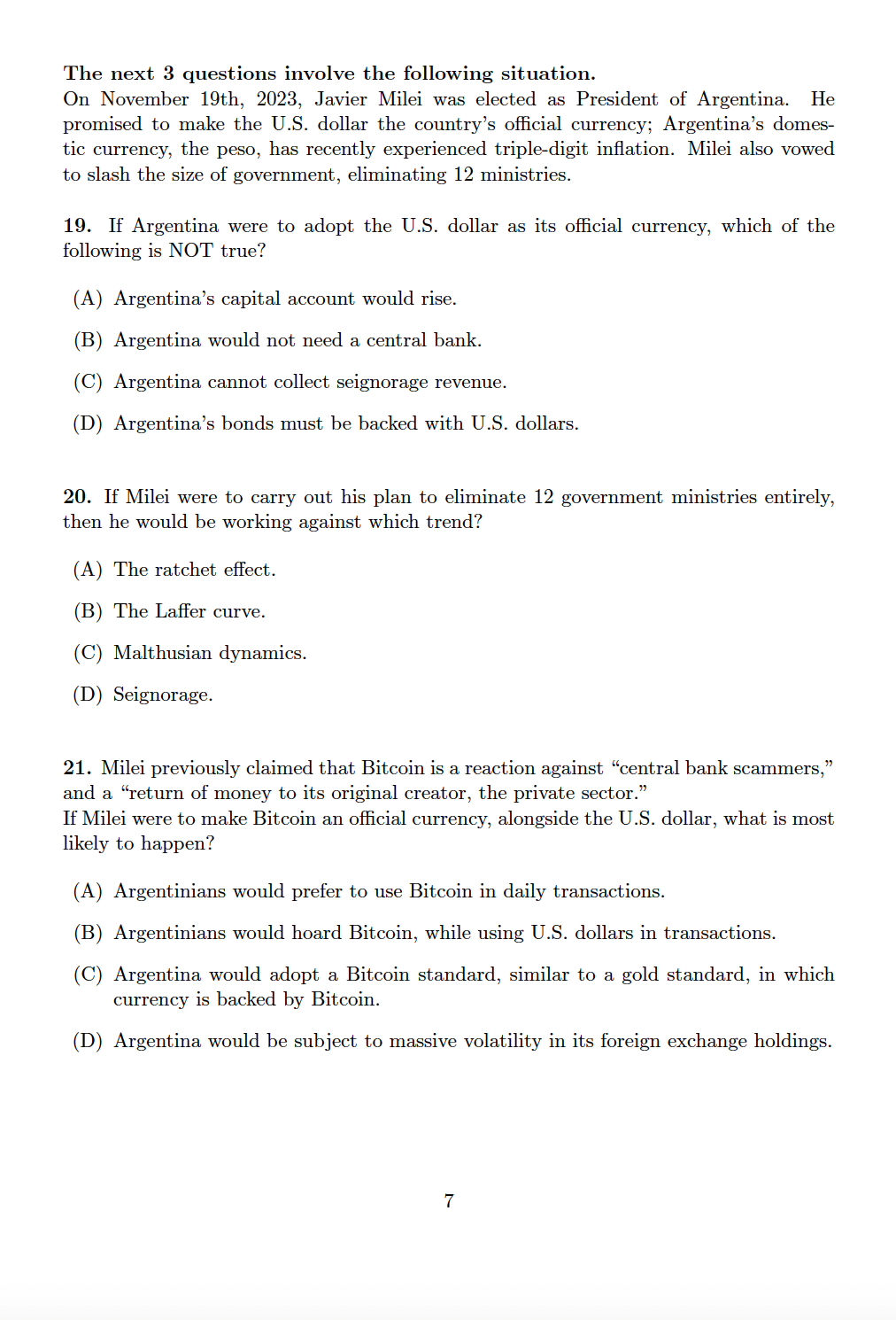 Solved ECON 1P92 Final Exam Review Questions November 29 Chegg