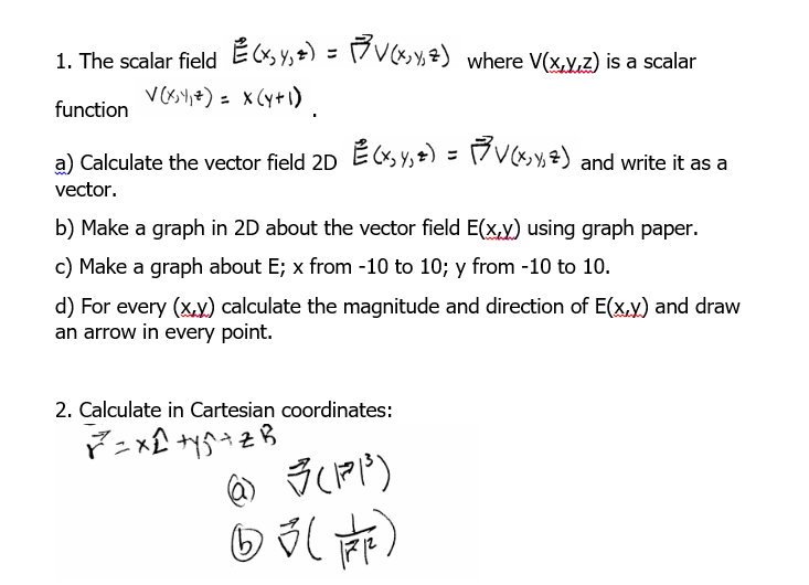 Solved The Scalar Field E X Y V X Where Chegg