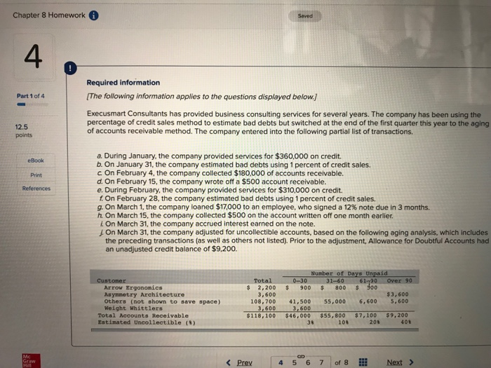 Solved Chapter 8 Homework Saved Help Save ExitSubmit 4 Chegg