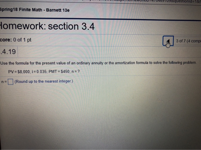 Solved Use The Formula For The Present Value Of An Ordinary Chegg