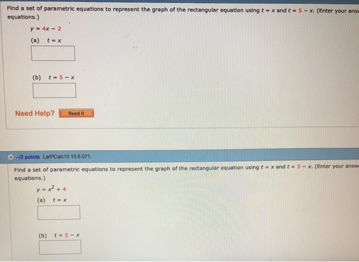 Solved Find A Set Of Parametric Equations To Represent The Chegg