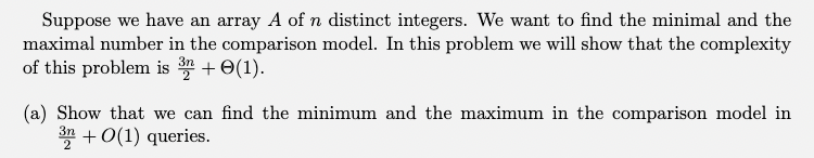 Solved Suppose We Have An Array A Of N Distinct Integers We Chegg