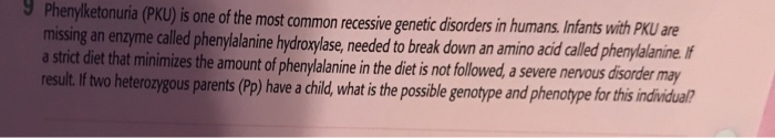 Solved: Phenylketonuria (PKU) Is One Of The Most Common Re… | Chegg.com
