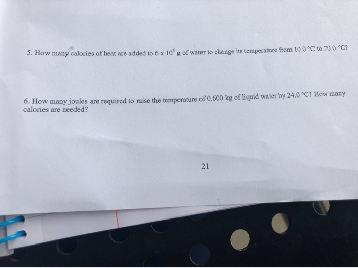 Solved How Many Calories Of Heat Are Added To X G Of Chegg