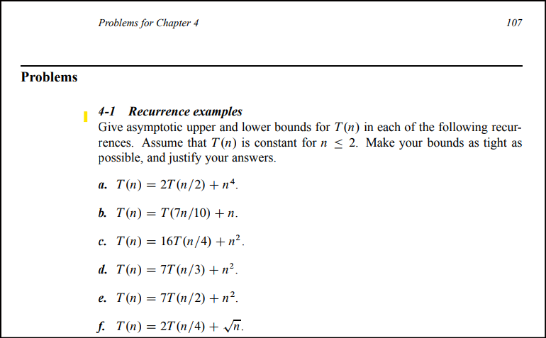 Give The Asymptotic Upper And Lower Bounds For T N Chegg