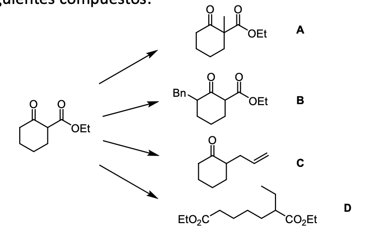 Solved From Ethyl Oxocyclohexane Carboxylate Prepare Chegg