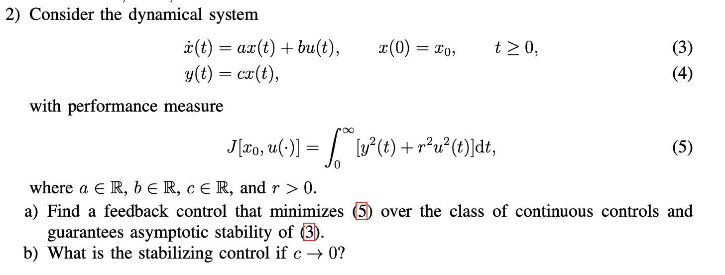 Solved Consider The Dynamical Chegg