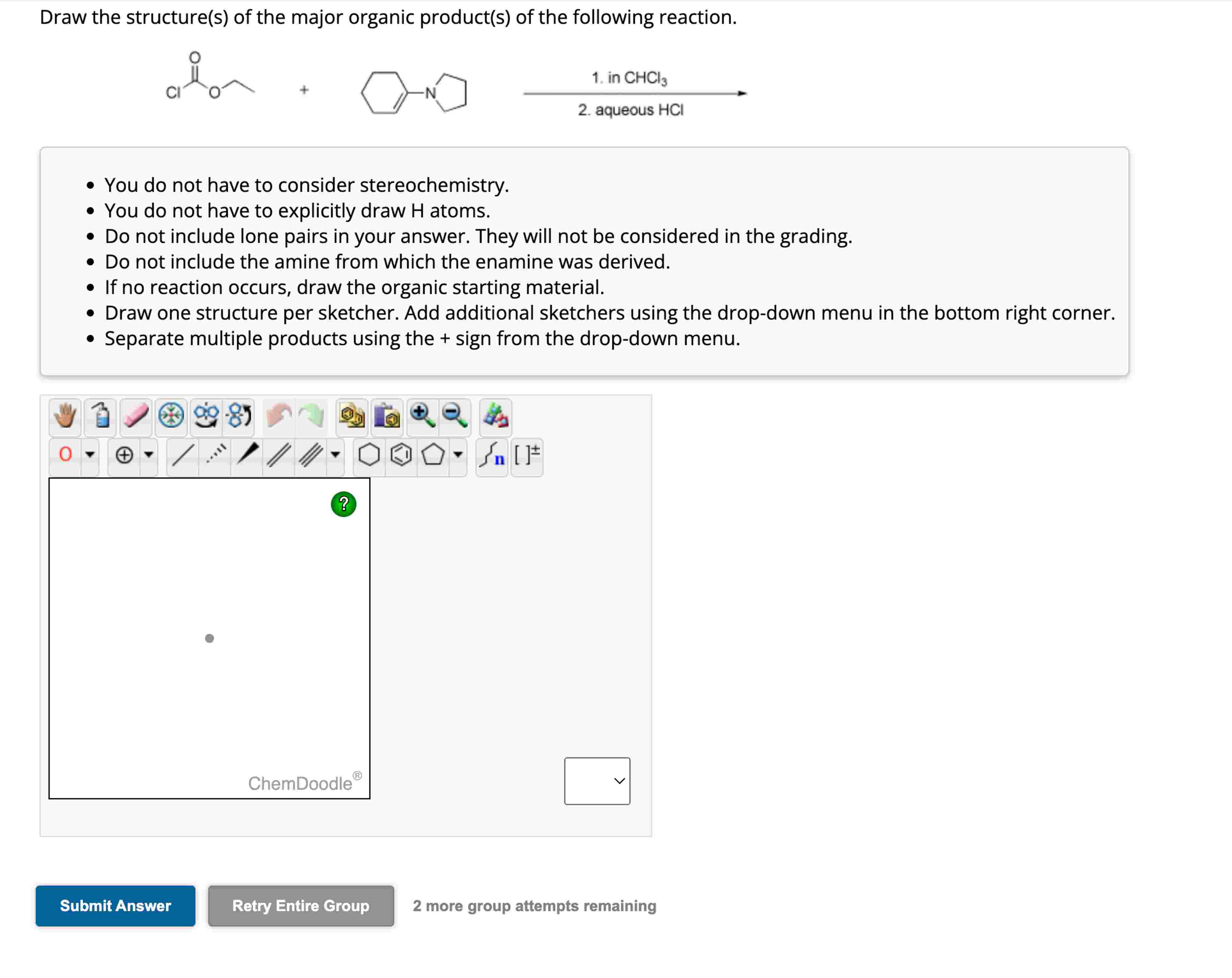 Solved Draw The Structure S Of The Major Organic Chegg