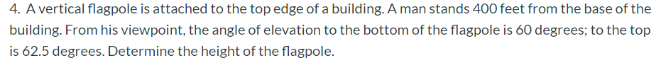 Solved A Vertical Flagpole Is Attached To The Top Edge Of Chegg