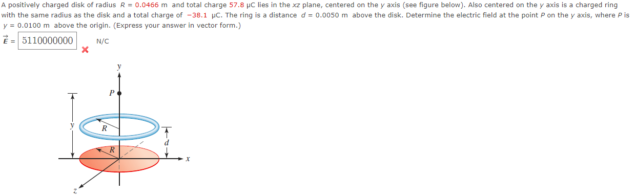 Solved A Positively Charged Disk Of Radius R M And Chegg